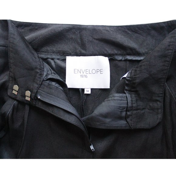 Envelope1976 Bianca Tapered Pants 25" / FR 34 / US 2 / Shiny Black Net-A-Porter - Picture 9 of 10